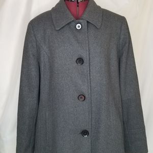 Nautica Gray Wool Peacoat